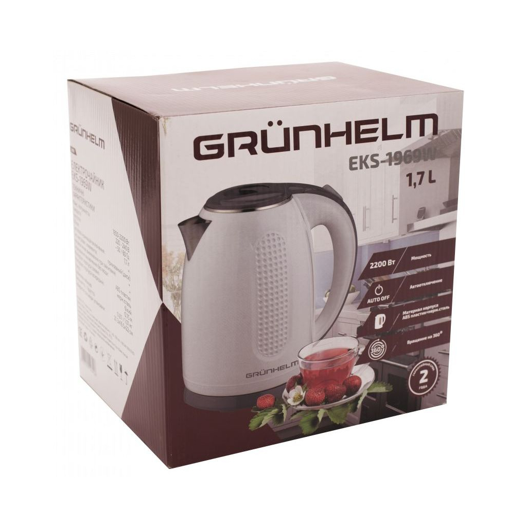 Електрочайник Grunhelm EKS-1969W - зображення 3