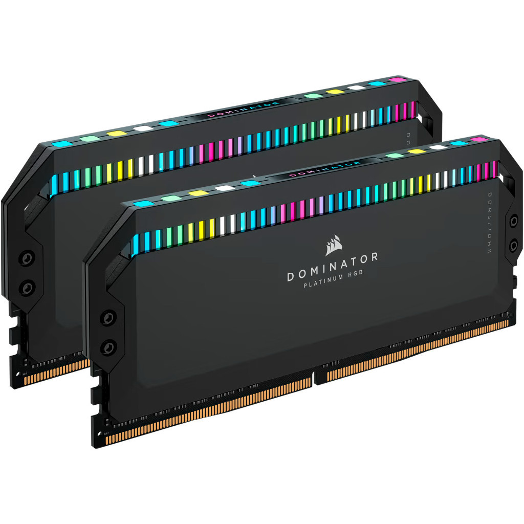 Модуль пам'яті для комп'ютера DDR5 32GB (2x16GB) 6000 MHz Dominator Platinum RGB Black Corsair (CMT32GX5M2E6000C36) - зображення 2