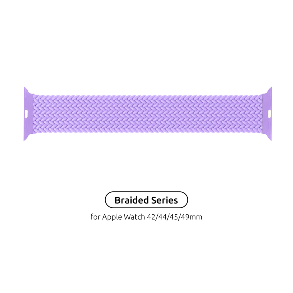 Ремінець до смарт-годинника Armorstandart Braided Solo Loop для Apple Watch 49/46/45/44/42 (Series 1-3) Lavender Grey Size 10 (172 mm) (ARM64909) - зображення 1