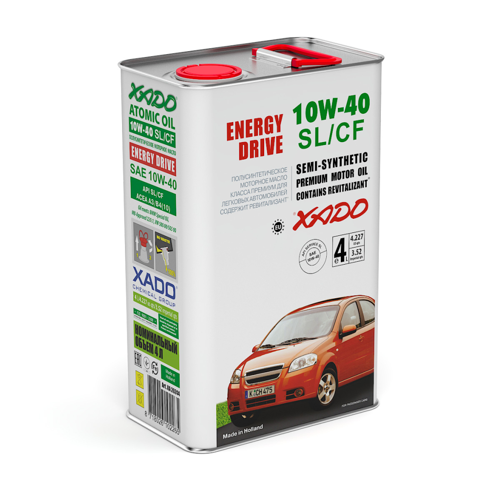 Моторна олива Xado 10W-40 SL/CF  4л (XA 20244) - зображення 1