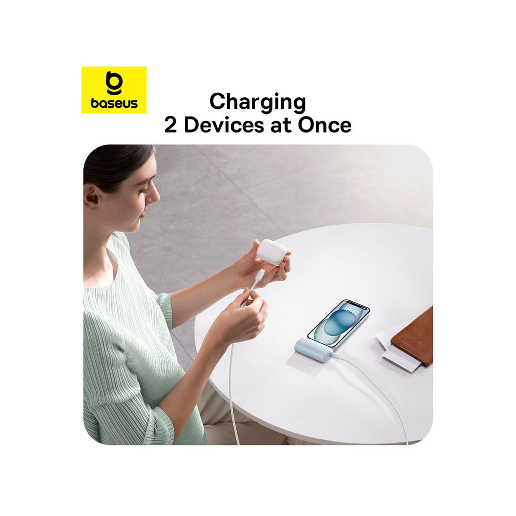 Батарея універсальна Baseus Compact 4900mAh 20W Lightning, Black (PPWC05I) (P10068304112-00) - зображення 8