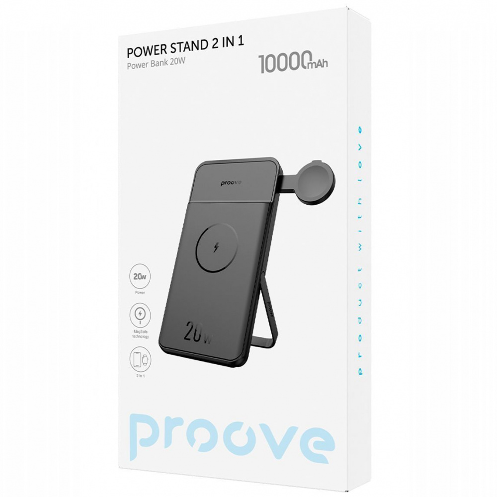 Універсальна мобільна батарея Proove Power Stand 2 in 1 20W 10000mAh Black (PBPS20030001) - зображення 2
