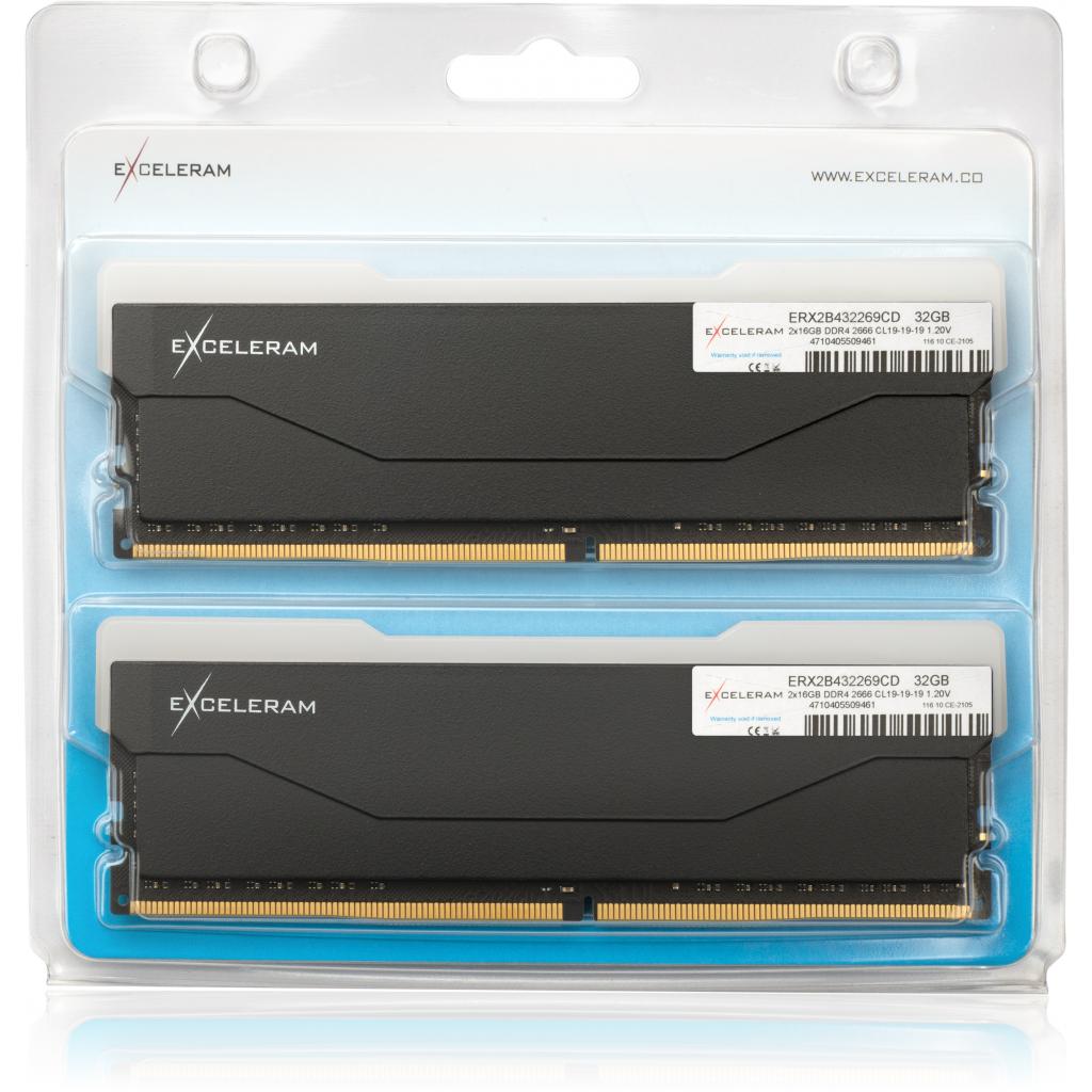 Модуль пам'яті для комп'ютера DDR4 32GB (2x16GB) 2666 MHz RGB X2 Series Black eXceleram (ERX2B432269CD) - зображення 3