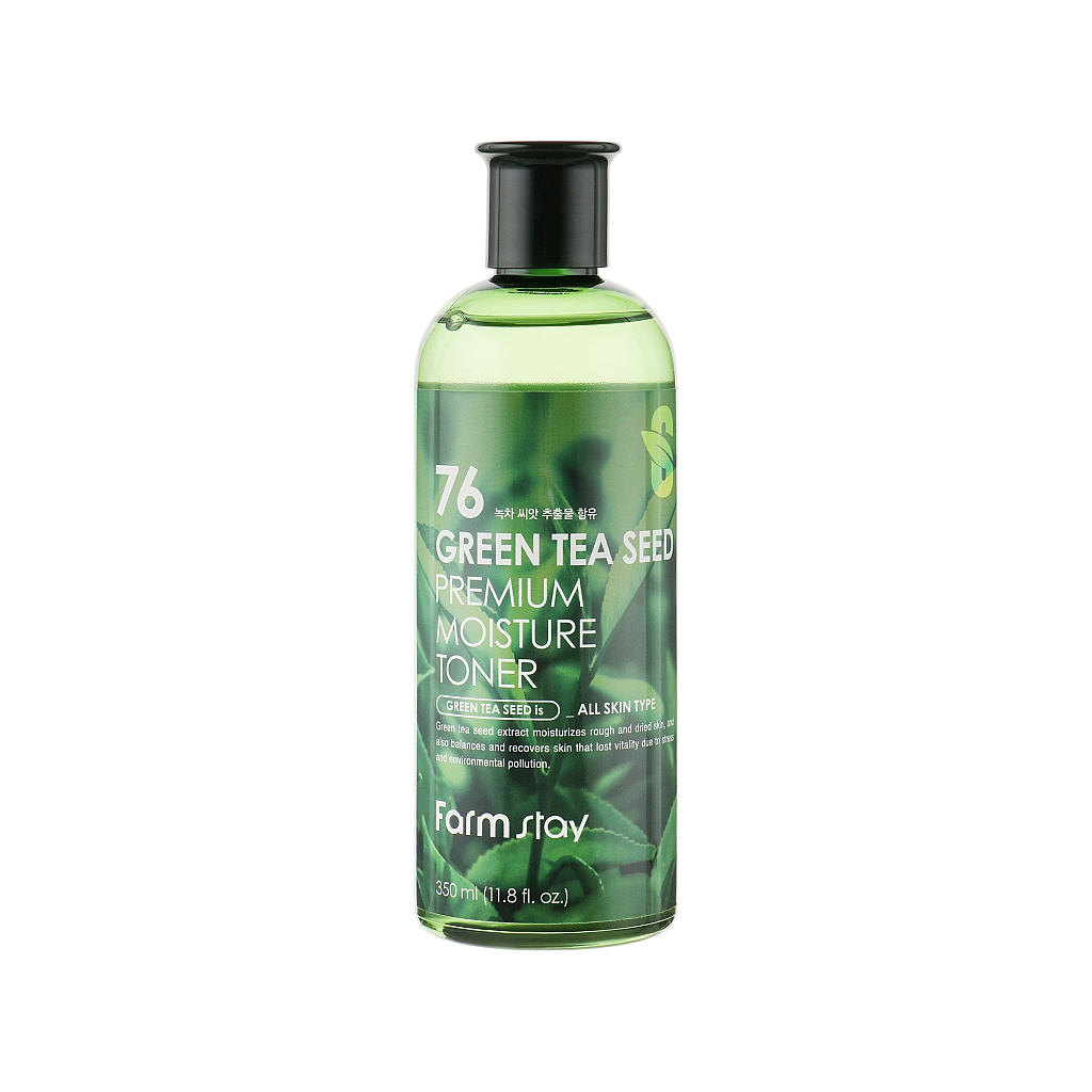 Тонік для обличчя FarmStay 76 Green Tea Seed Premium Moisture Toner 350 мл (8809809800192) - picture 4