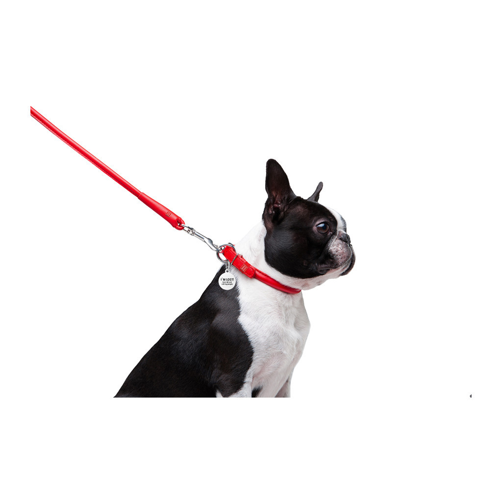 Повідець для собак WAUDOG Glamour круглий XS d 8 мм Д 122 см червоний (33773) - зображення 4