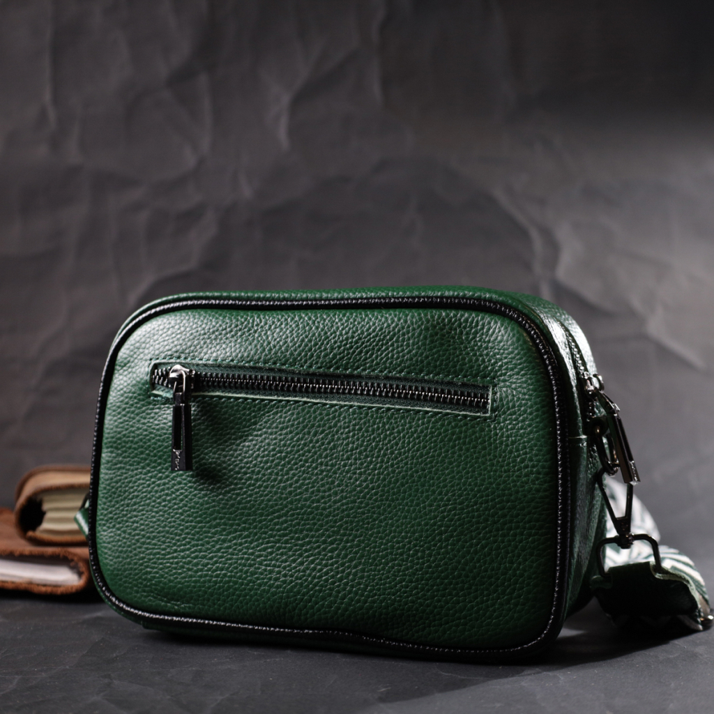 Сумка Vintage З натуральної шкіри Зелена (22384) - зображення 10