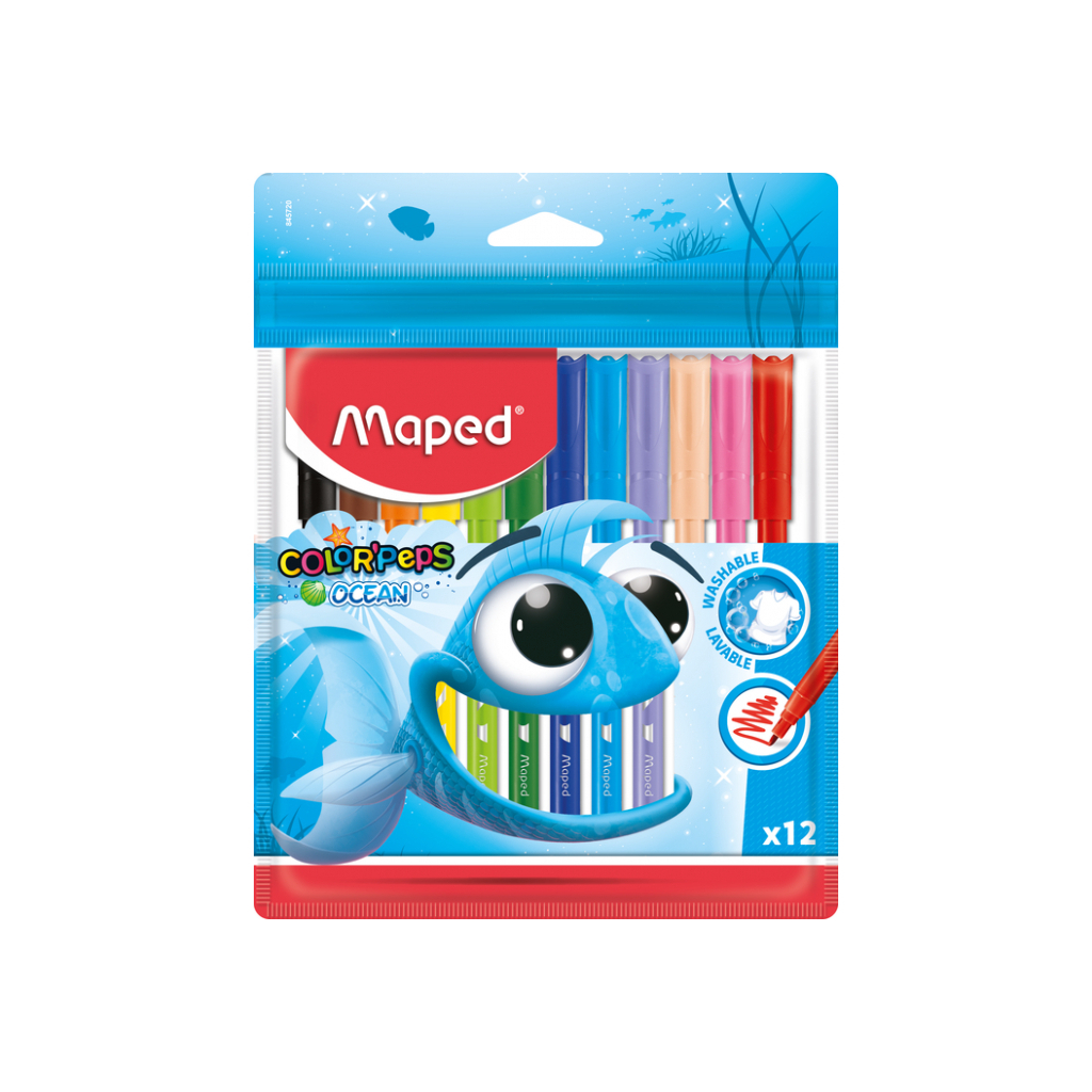 Фломастери Maped Color Peps Ocean 12 кольорів (MP.845720) - изображение 1