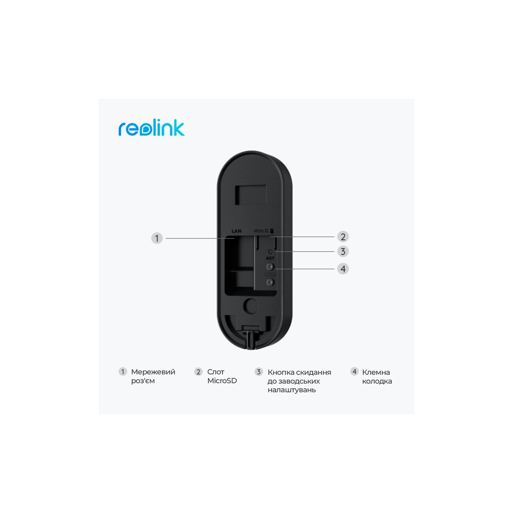 Дверний дзвінок Reolink Video Doorbell WiFi (D340W) - picture 3