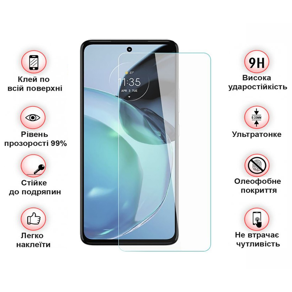 Скло захисне BeCover Motorola Moto G52/G82 3D Crystal Clear Glass (709736) - зображення 4