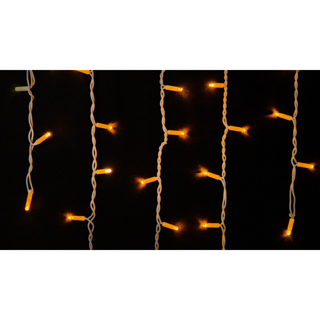 Гірлянда Delux Icicle 75LED IP44 EN Жовтий/Білий 2 x 0.7 м (90016590) - зображення 1