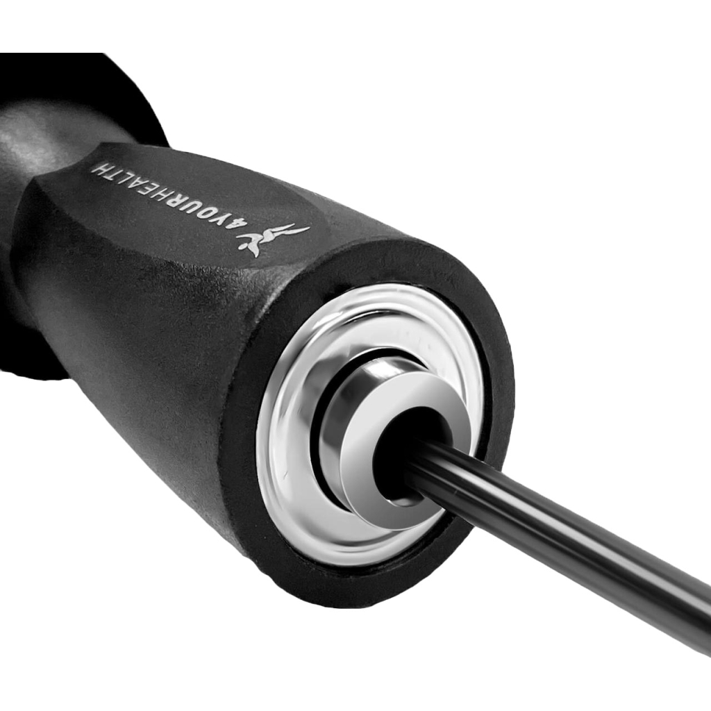 Скакалка 4yourhealth Premium Jump Rope 2488 швидкісна 2.5м Чорна (4YH_2488_Black) - зображення 4