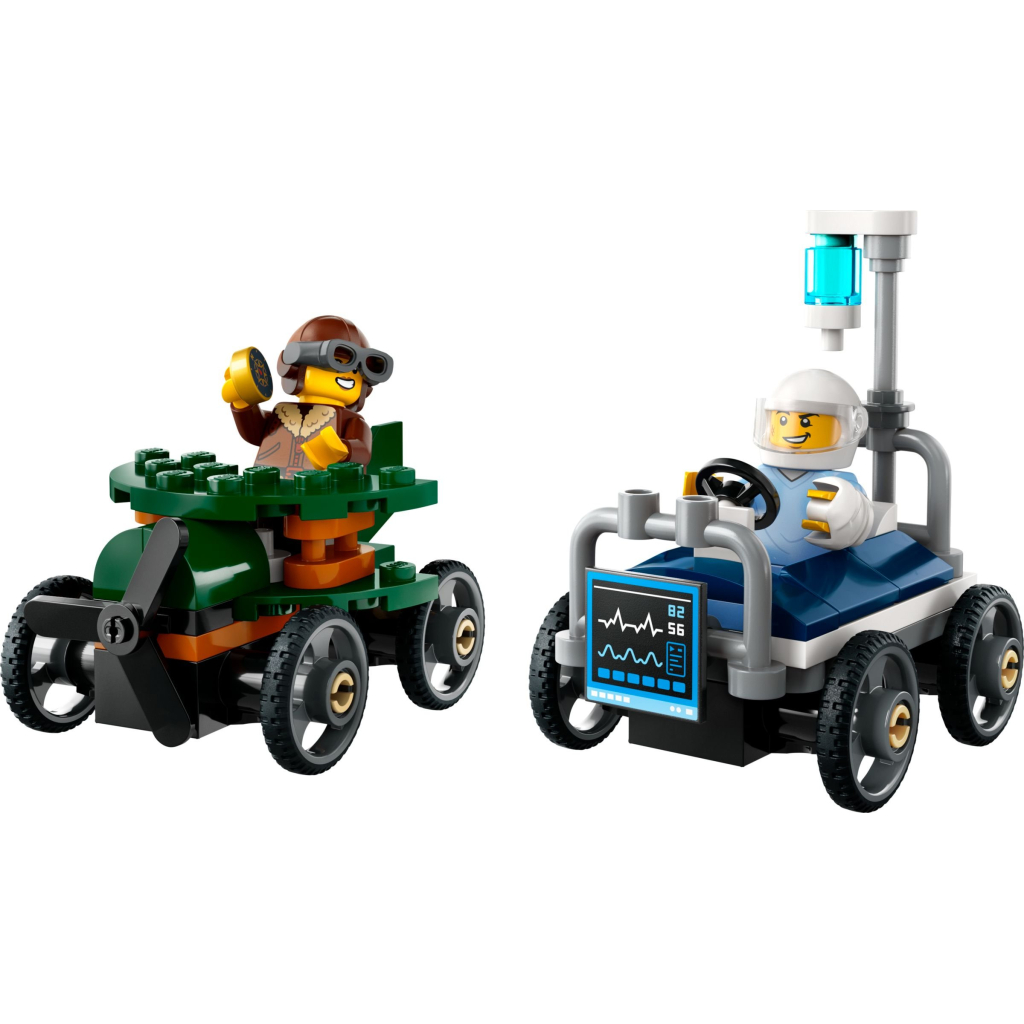 Конструктор LEGO City Літак проти лікарняного ліжка - Набір для перегонів (60459) - зображення 2