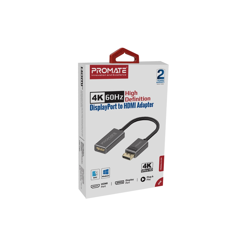 Перехідник DisplayPort to HDMI Promate (medialink-dp.black) - изображение 2