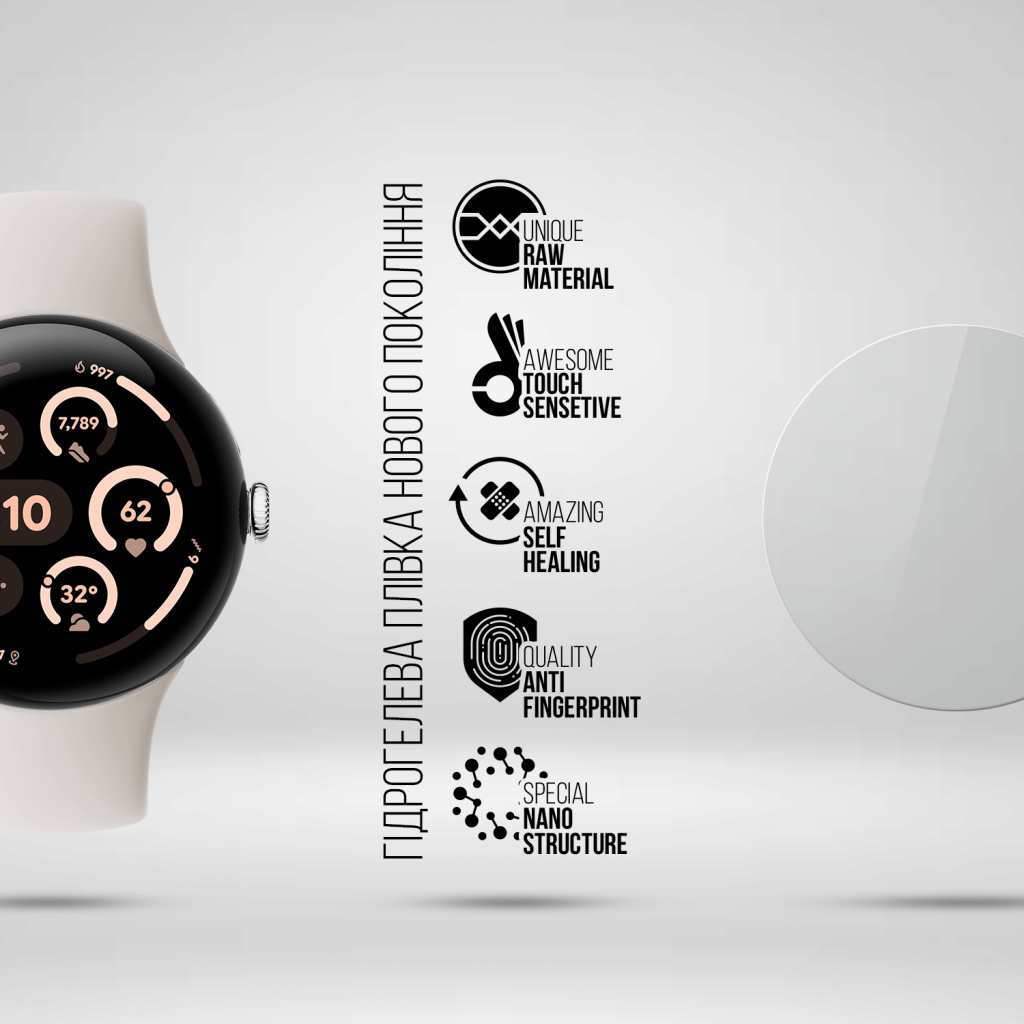 Плівка захисна Armorstandart Google Pixel Watch 3 45mm 6pcs (ARM81146) - изображение 2