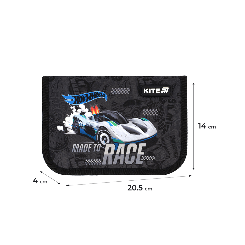 Пенал Kite 621 Hot Wheels, 1 відділення, 1 відворот (HW25-621) - изображение 2