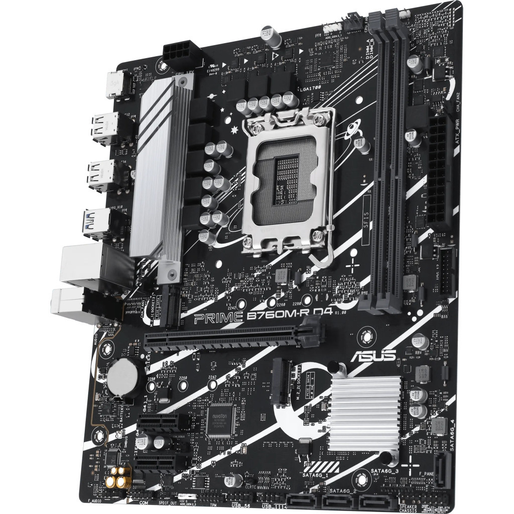 Материнська плата ASUS PRIME B760M-R D4 - зображення 4
