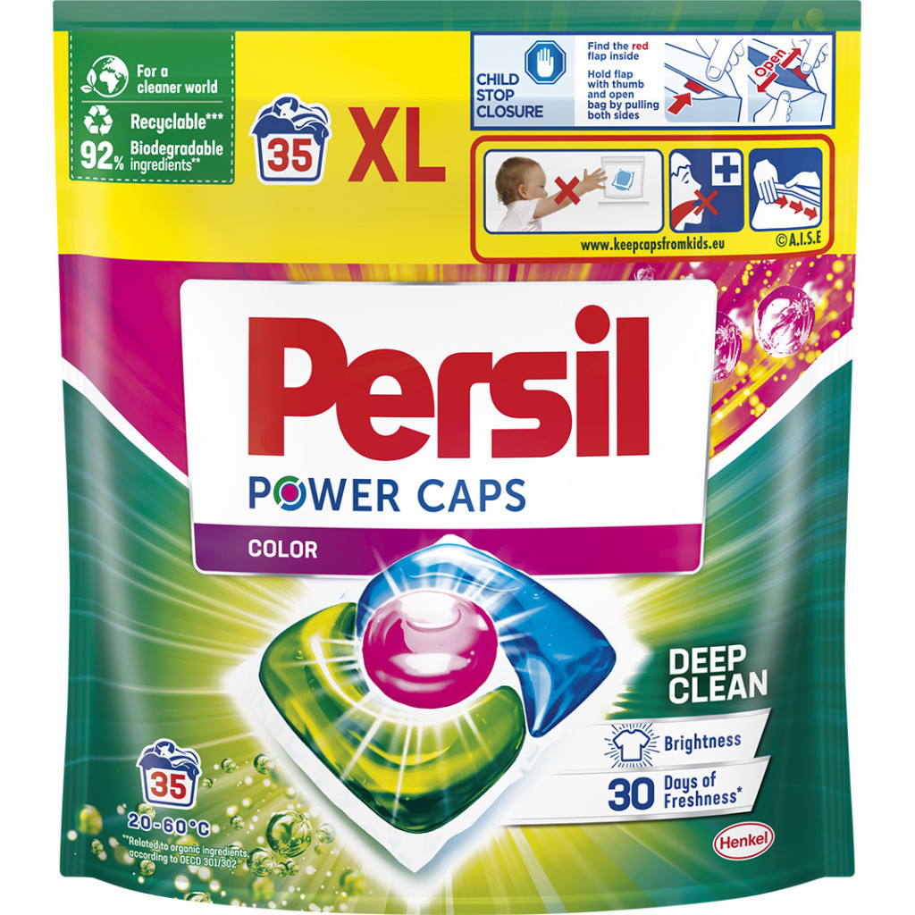 Капсули для прання Persil Power Caps Color Deep Clean 35 шт. (9000101801958) - зображення 1