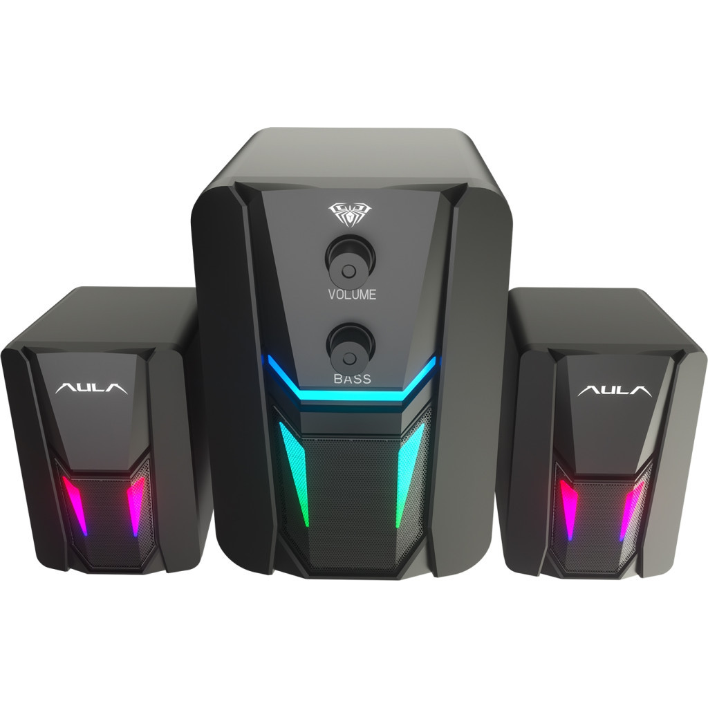 Акустична система Aula N-189 2.1 Led USB Black (6948391265070) - зображення 4