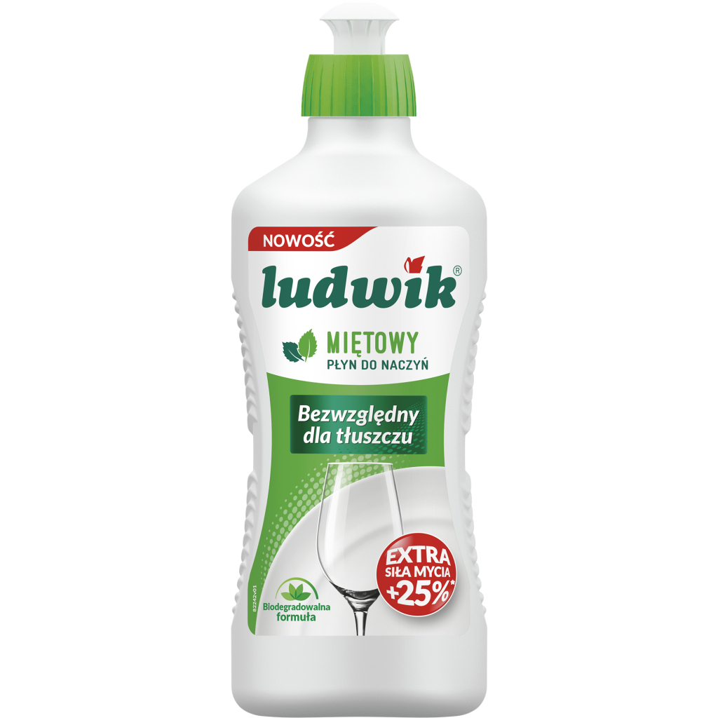 Засіб для ручного миття посуду Ludwik М'ята 450 г (5900498028126) - зображення 1
