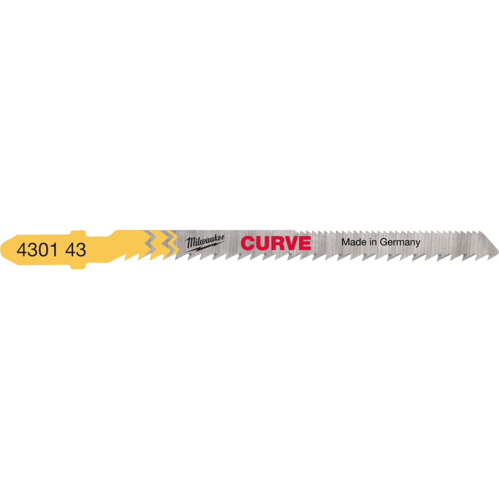 Полотно Milwaukee для лобзика Curve, 75мм/ крок зуба 2,5мм, 5шт, фігурний різ, деревина (4932430143) - зображення 1