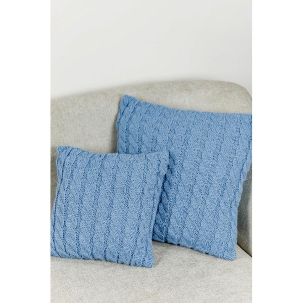 Наволочка Прованс декоративна в'язана Коси волошкова 45х45 (028638) - зображення 1