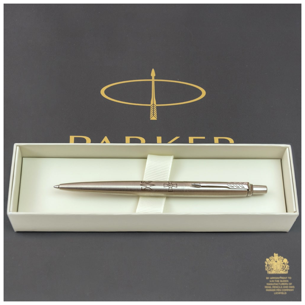 Ручка кулькова Parker JOTTER 17 ARMY SS CT BP Емблема ЗСУ + Тризуб ЗСУ (16132_W101b) - зображення 5