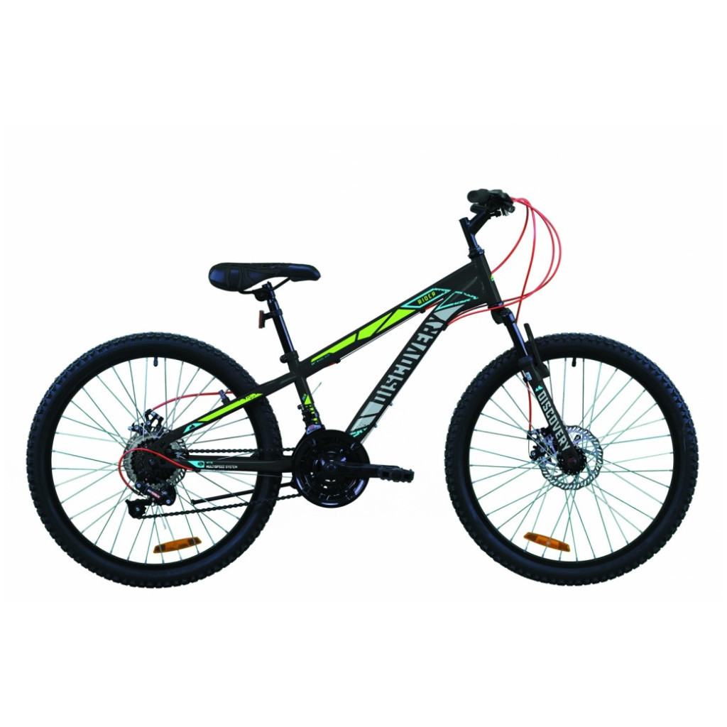 Велосипед Discovery 24" RIDER AM DD рама-11,5" St 2020 чорно-салатно-сірий (OPS-DIS-24-205) - зображення 1