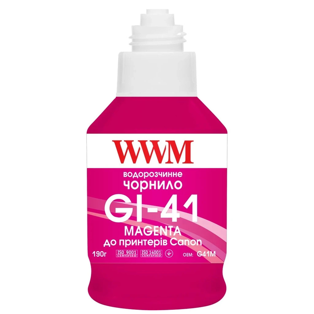 Чорнило WWM Canon GI-41 для Pixma G2420/3420 190г Magenta (KeyLock) (G41M) - зображення 2