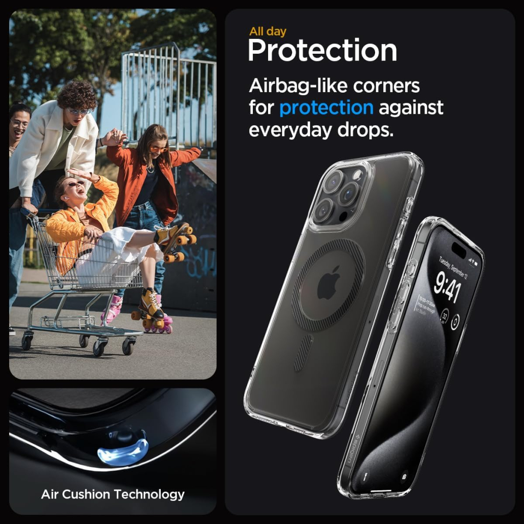 Чохол до мобільного телефона Spigen Apple iPhone 15 Pro Max Ultra Hybrid MagFit Carbon Fiber (ACS06578) - зображення 7