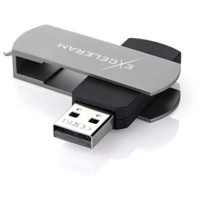 USB флеш накопичувач eXceleram 16GB P2 Series Gray/Black USB 2.0 (EXP2U2GB16) - зображення 2