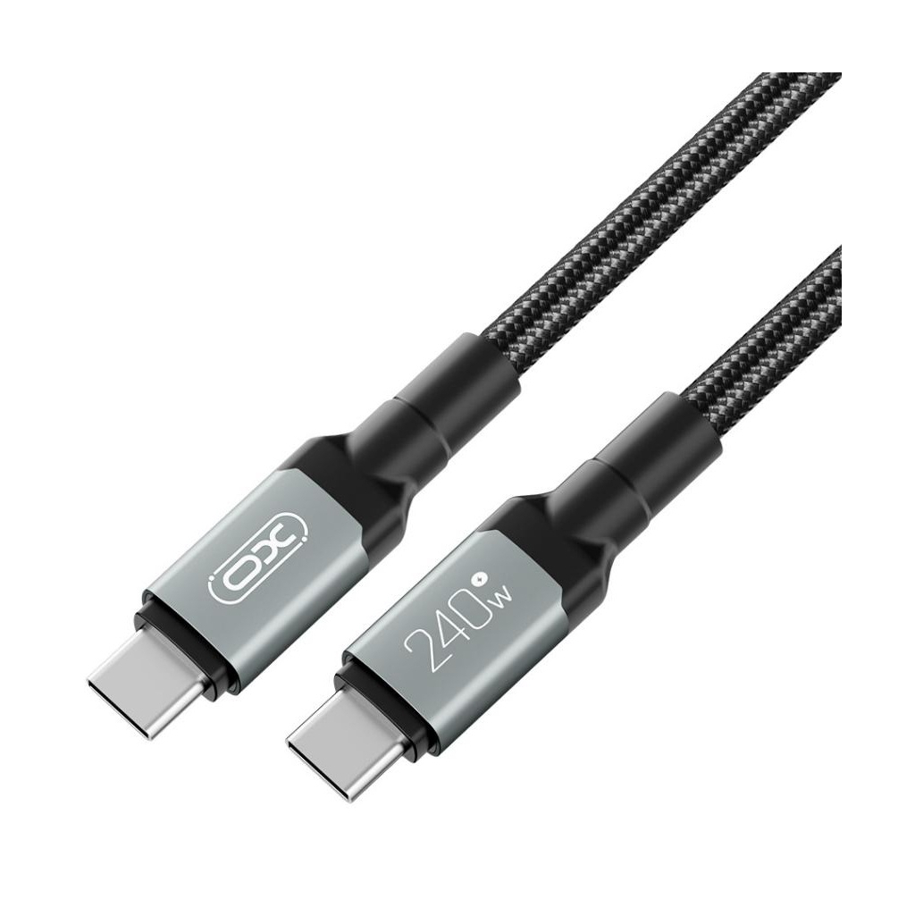 Дата кабель USB-C to USB-C 2.0m 240W black XO (NBQ264B_С_Black) - зображення 5