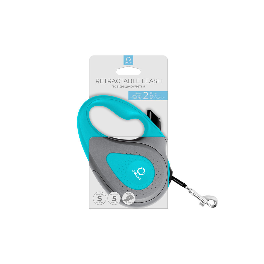 Повідець для собак Collar стрічка S до 15 кг 5 м блакитний (81242) - зображення 3