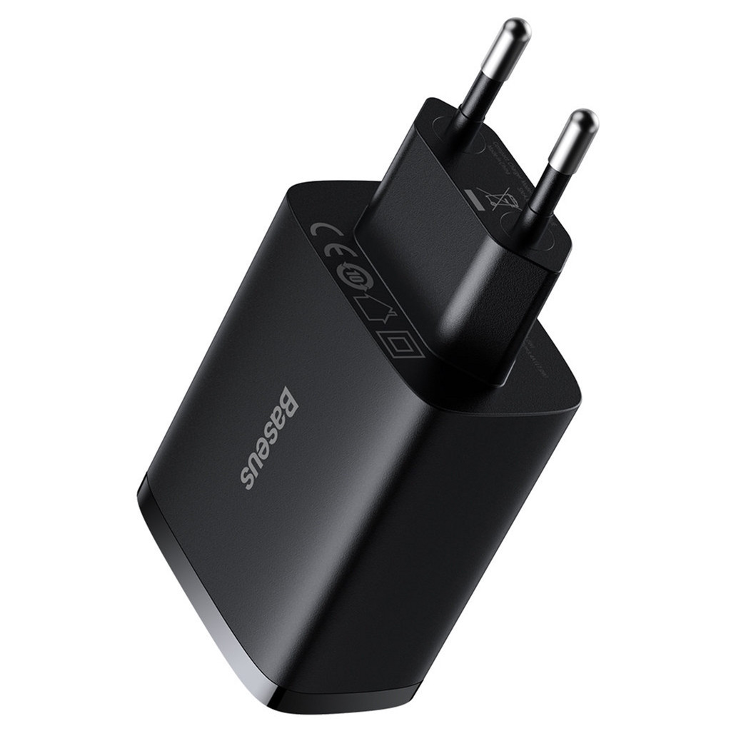 Зарядний пристрій Baseus Compact Charger 3U Black (CCXJ020101) - зображення 6