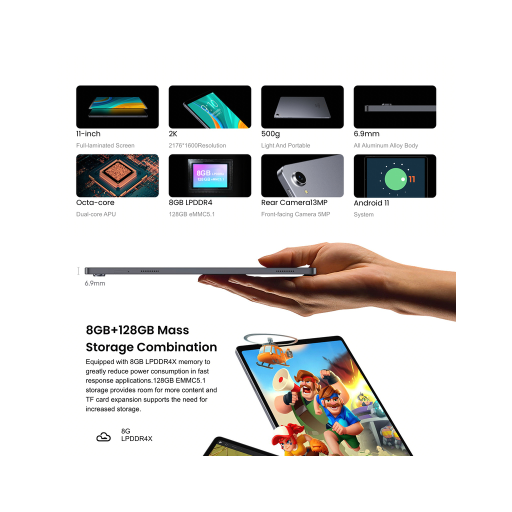 Планшет Chuwi HiPad Plus 8/128GB Space Gray (HiPad Plus) - зображення 6