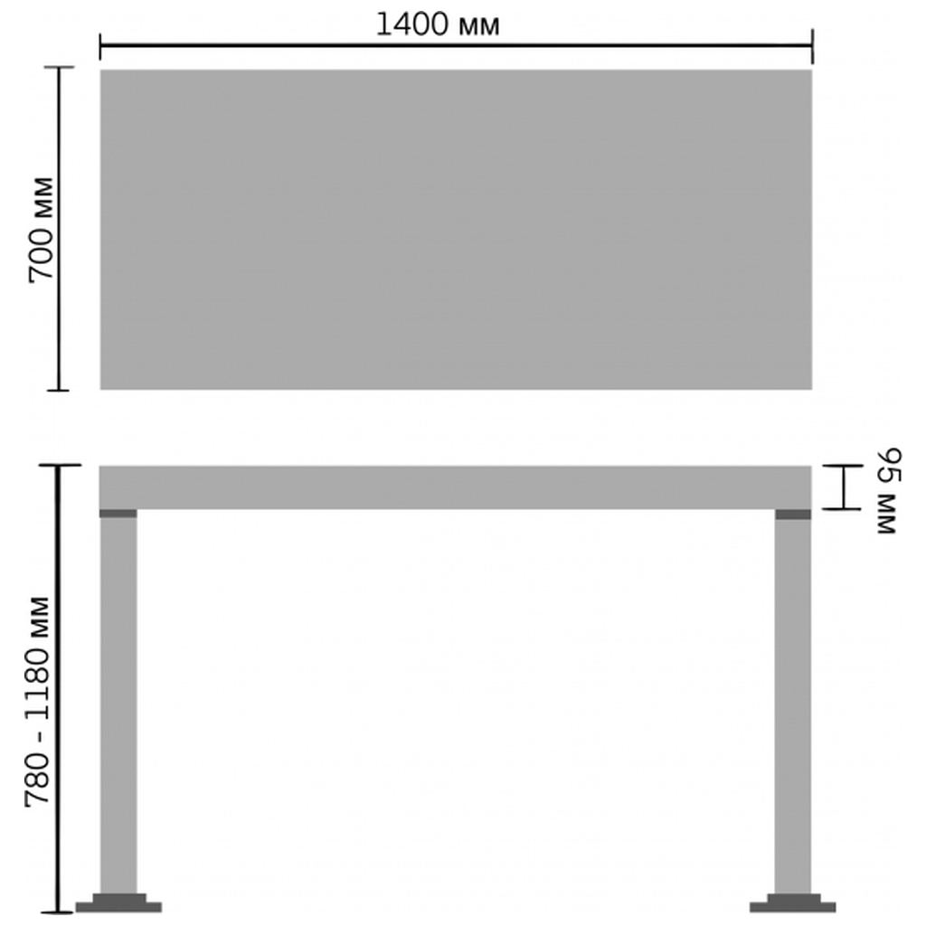 Комп'ютерний стіл Barsky Lux Solid Oak Wood 1400*700 2 motors (LO-01) - изображение 12