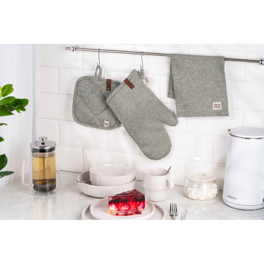 Кухонна прихватка Ardesto Oliver зелений 20х20см, 100% бавовна (ART04OG) - изображение 4