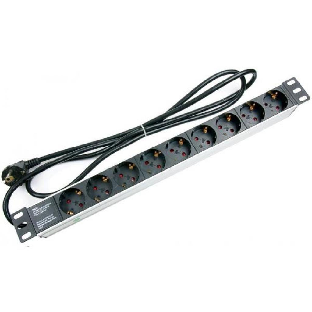 Силовий блок Hypernet 19" 9 розеток, без вимикача, 220В, 16А (SPP9-E) - зображення 1