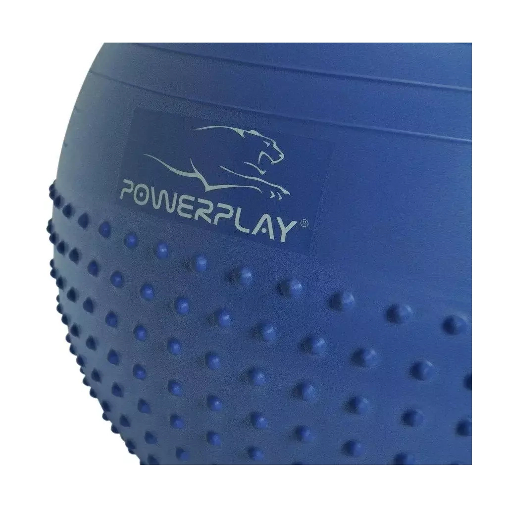 М'яч для фітнесу PowerPlay 4003 65см Синій + помпа (PP_4003_65_Blue) - зображення 2