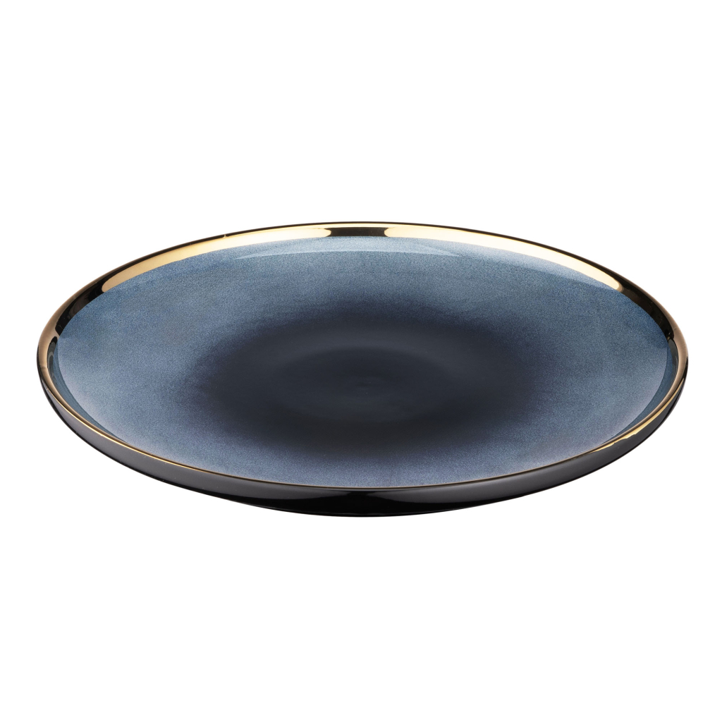 Тарілка Ardesto Andria, 20.1см, кераміка, синьо-сірий (AR2920AB) - зображення 4