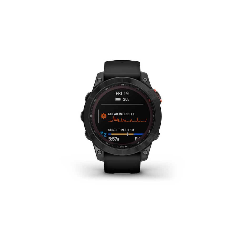 Смарт-годинник Garmin fenix 7 Solar, Slate Gray w/ Black Band, GPS (010-02540-11) - зображення 2