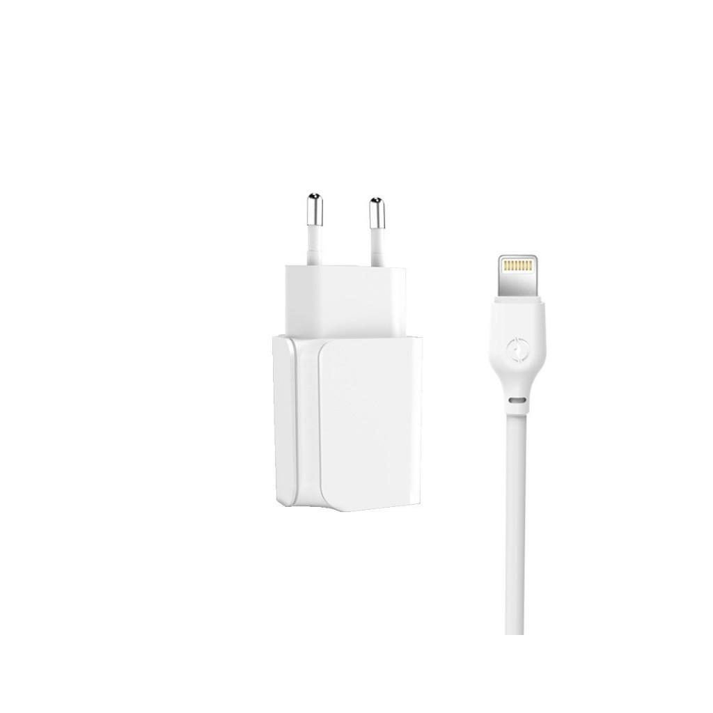 Зарядний пристрій XO L35D 2USB / 2.1А + Lightning white (XO-L35-LGHT) - зображення 3