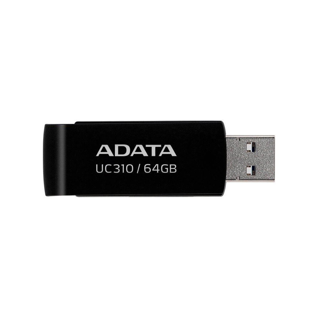 USB флеш накопичувач ADATA 64GB UC310 Black USB 3.0 (UC310-64G-RBK) - изображение 2