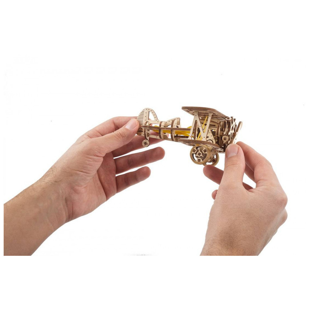 Збірна модель Ugears механічний Мінібіплан (70159) - зображення 11