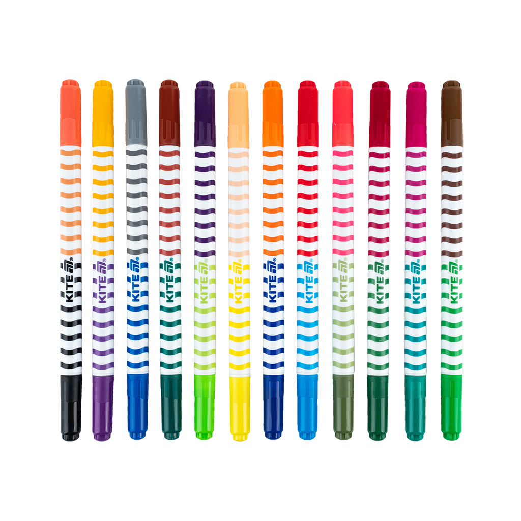 Фломастери Kite Creative двосторонні 12 кольорів (K-1151) - зображення 2