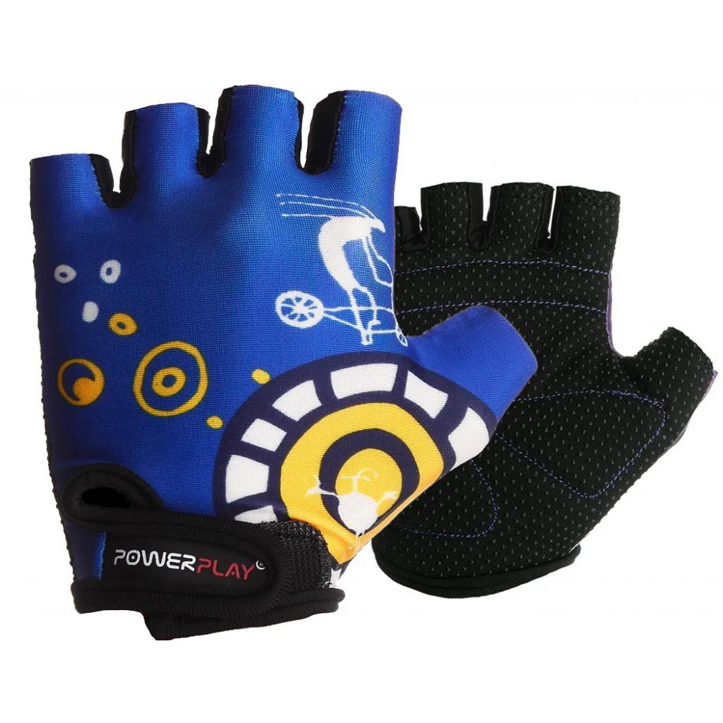 Велорукавиці PowerPlay Children 001 Blue 2XS (001C_Blue_2XS) - зображення 1