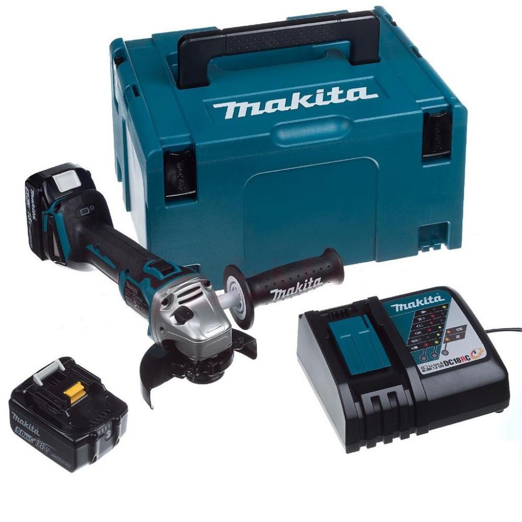 Шліфувальна машина Makita LXT, 5Аг х 2шт, Makpac, 125 мм (DGA504RTJ) - зображення 4