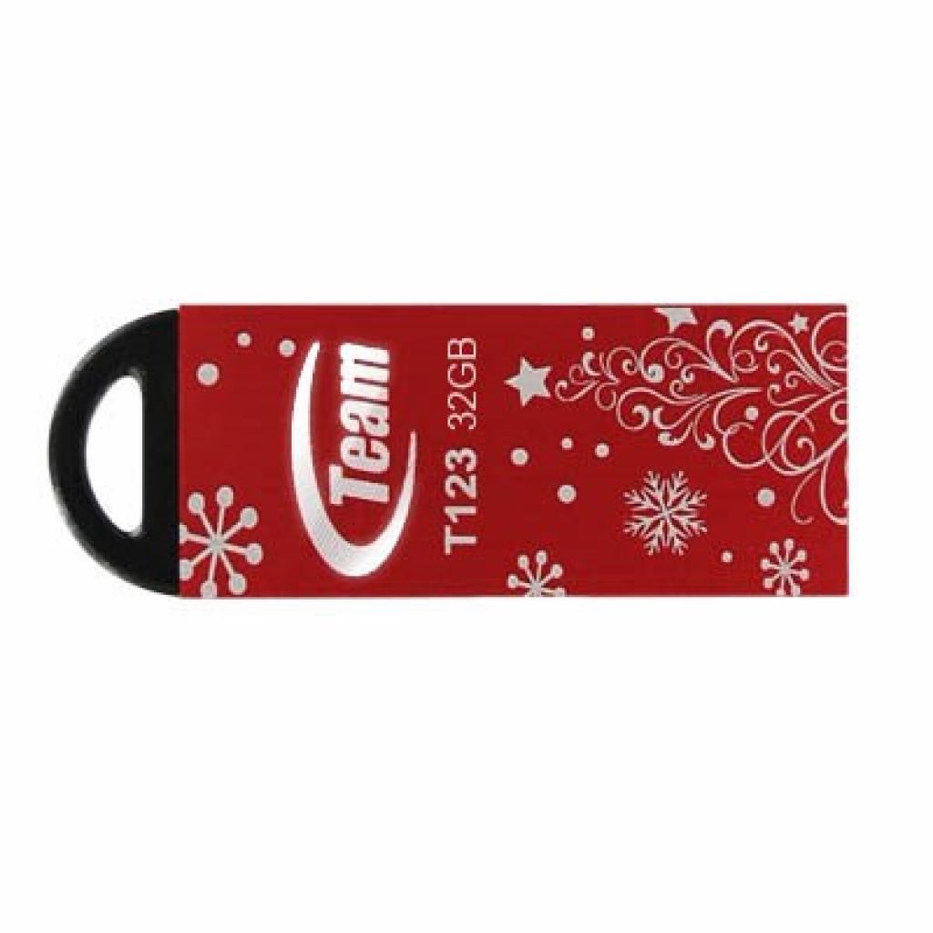 USB флеш накопичувач Team 32Gb T123 Red Xmas (TT12332GR10) - зображення 1