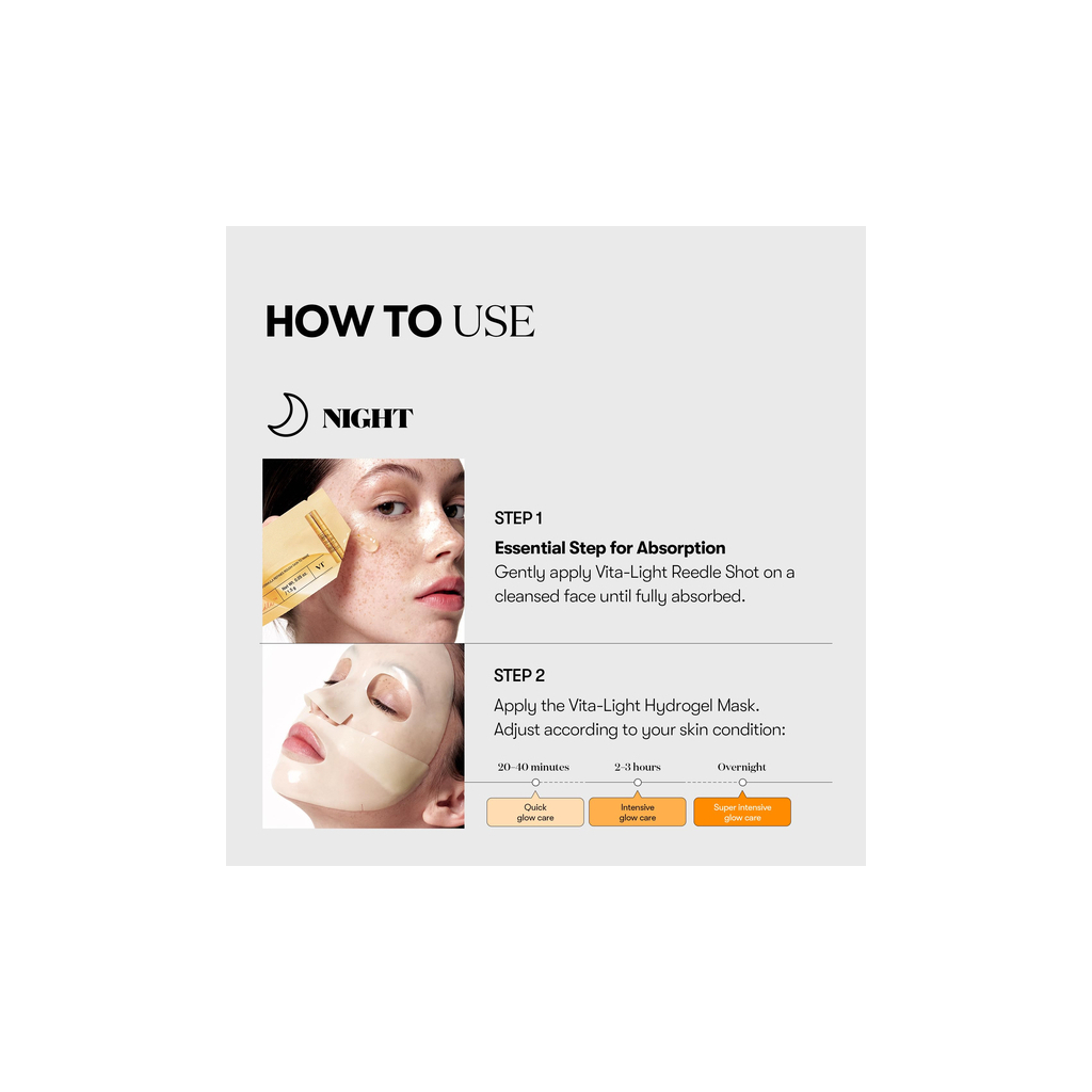 Маска для обличчя VT Cosmetics Reedle Shot Vita-Light Reedle Shot 100 2 Step Hydrogel Mask (8803463007409) - изображение 3