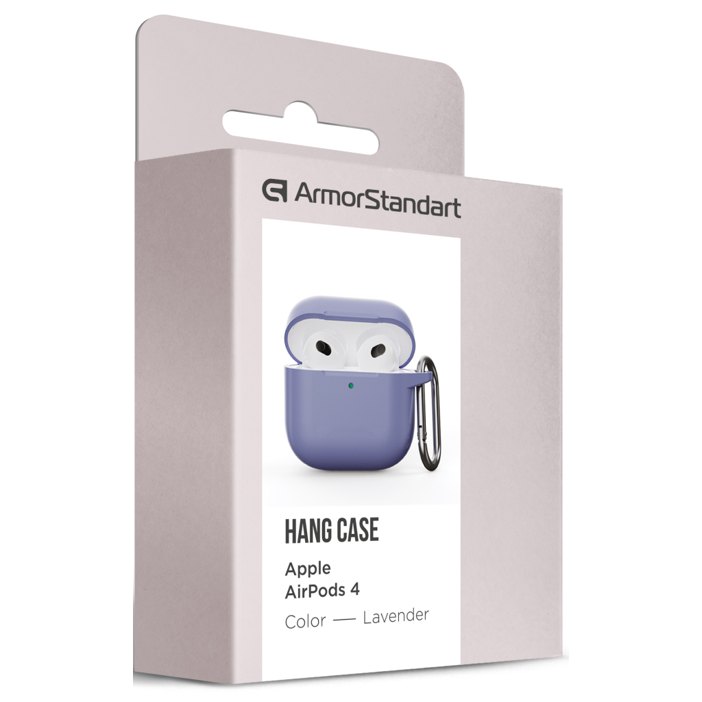 Чохол для навушників Armorstandart Hang Case для Apple AirPods 4 Lavender (ARM81282) - зображення 3