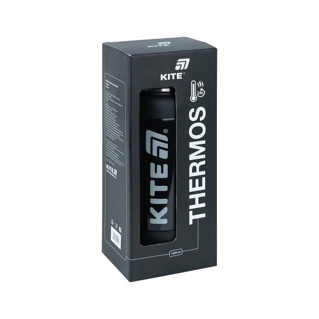 Термос Kite 1200 мл, чорний (K25-1225-1) - изображение 6